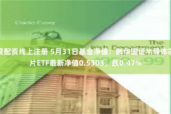 爱配资线上注册 5月31日基金净值：鹏华国证半导体芯片ETF最新净值0.5303，跌0.47%