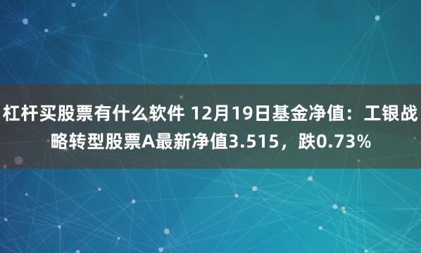 杠杆买股票有什么软件 12月19日基金净值：工银战略转型股票A最新净值3.515，跌0.73%