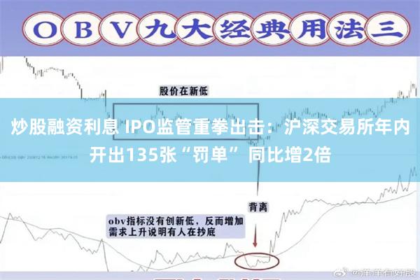 炒股融资利息 IPO监管重拳出击：沪深交易所年内开出135张“罚单” 同比增2倍